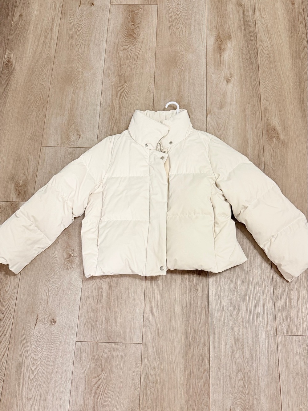 Banana Republic Cream Puffer Jacket